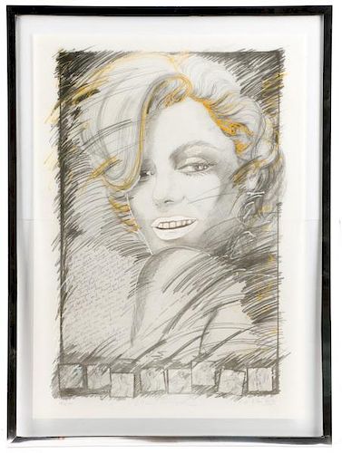 Marilyn Monroe Serigraph on Mesh, Signed