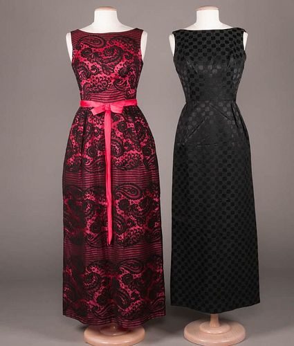 TWO EVENING GOWNS, 1960s