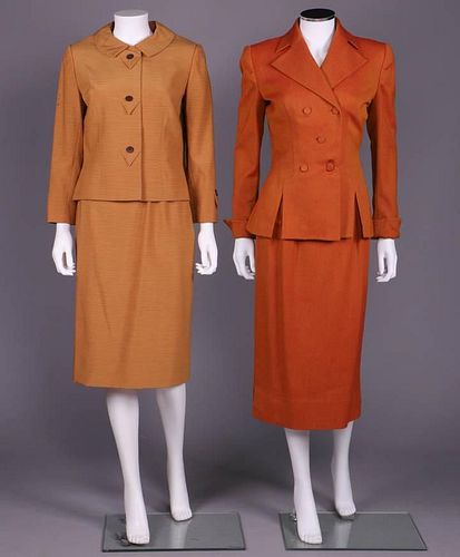 TWO IRENE SKIRT SUITS, AMERICA, 1947-1960