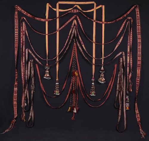GENEROUS LOT OF TENT TASSELS & BANDS, CENTRAL ASIA,