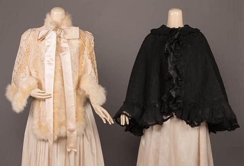 ONE DOLMAN STYLE JACKET & ONE CAPE, 1870-1880s