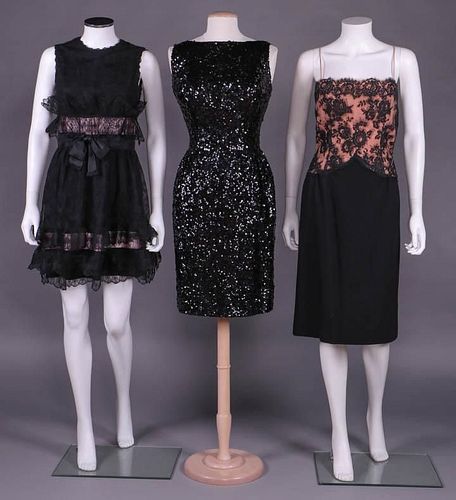 THREE DESIGNER EVENING DRESSES, AMERICA, 1955-1968