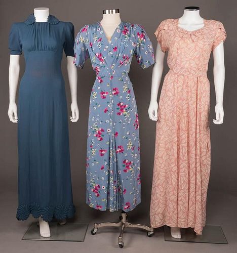 THREE DAY DRESSES, AMERICA, 1940s
