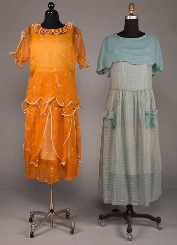 TWO SUMMER DRESSES, 1910-1920