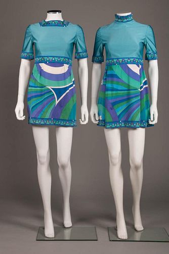 TWO PUCCI FOR BRANIFF AIRLINES MINI DRESSES, 1973-1974