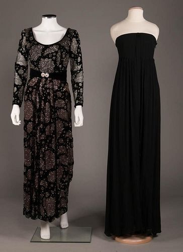 TWO DESIGNER EVENING GOWNS, AMERICA, 1969