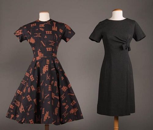 TWO AFTERNOON DRESSES, AMERICA, 1960-1962
