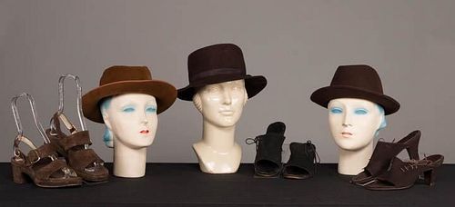 KATHARINE HEPBURN SHOES & HATS, 1940-1950s