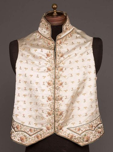 GENTS EMBROIDERED WAISTCOAT, FRANCE, 1790