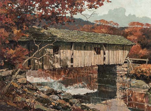 Eric Sloane (American, 1905-1985), The Old Bridge