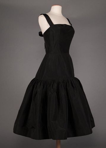 TRAINA-NORELL BLACK EVENING GOWN, 1958-1960