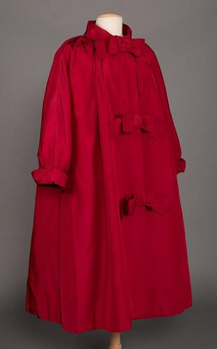 CHRISTIAN DIOR SILK EVENING COAT, EARLY 1950s