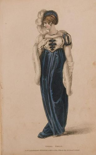 TWO COLLECTIONS OF COLORED FASHION PLATES, ENGLISH,