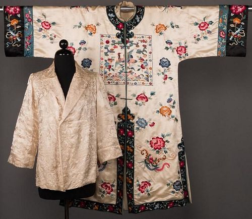 EMBROIDERED ROBE & JACKET, CHINA, EARLY - MID 20TH C