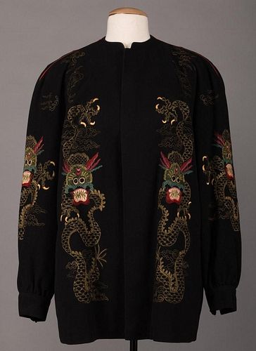 DRAGON EMBROIDERED JACKET, CHINA, MID 1940s