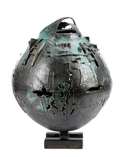 Chris Shatsby Brutalist Bronze, "Kiva Encantada"