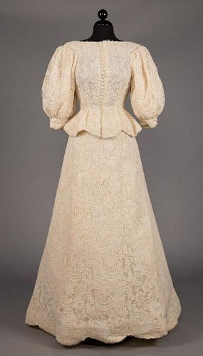 PAULINE TRIGERE LACE WEDDING GOWN, 1960s
