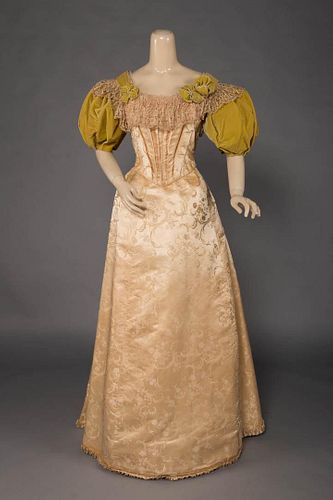 TRAINED EVENING GOWN, PARIS, 1897