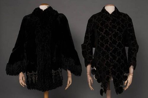 TWO DOLMAN STYLE JACKETS, 1880s