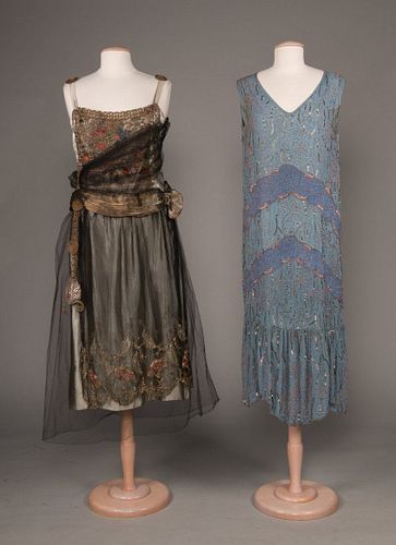 SILVER EVENING DRESS, 1920s