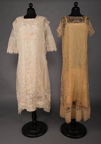 TWO SUMMER TEAGOWNS, 1920s