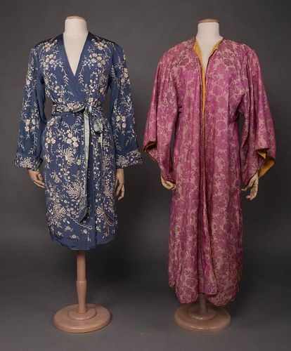 TWO SILK ORIENTALIST ROBES, EARLY 20TH C