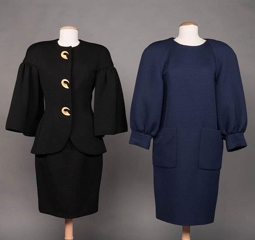 TWO CAROLYNE ROEHM DAY DRESS & SKIRT SUIT, AMERICA,