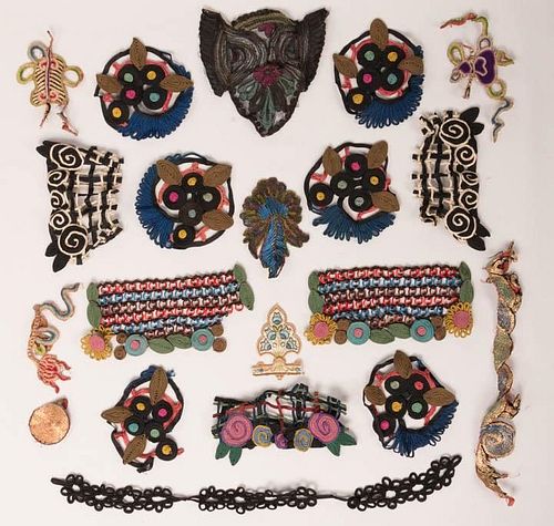 EMBROIDERED & BEADED APPLIQUES, 1900-1930s
