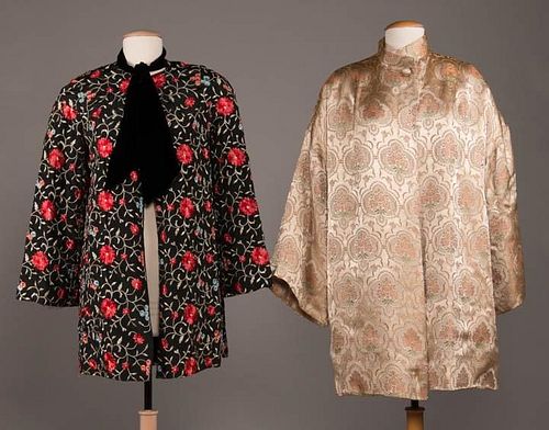 TWO FLORAL JACKETS, AMERICA, 1930-1950