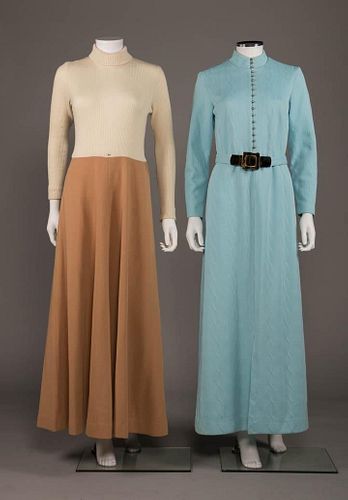TWO SWEATER DRESSES, AMERICA, 1970s