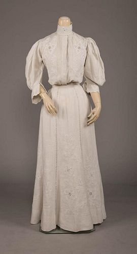 EMBROIDERED DAY DRESS, 1908