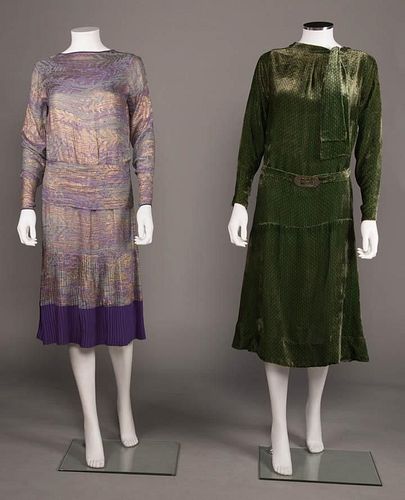TWO PARTY DRESSES, AMERICA, 1920s