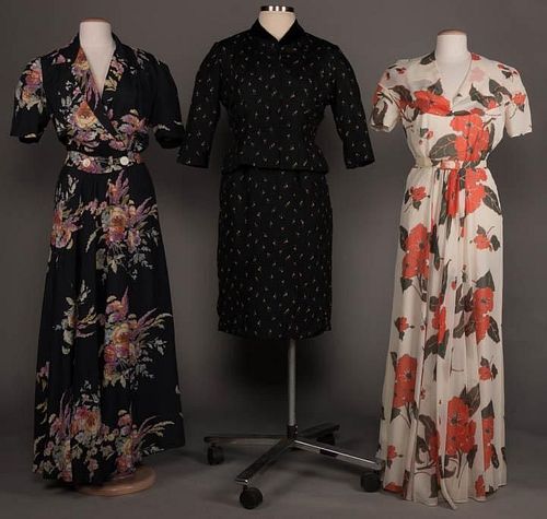 THREE DAY DRESSES, AMERICA, 1950s
