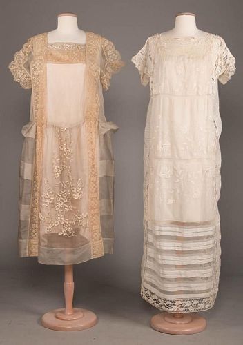 TWO TEAGOWNS, 1920s