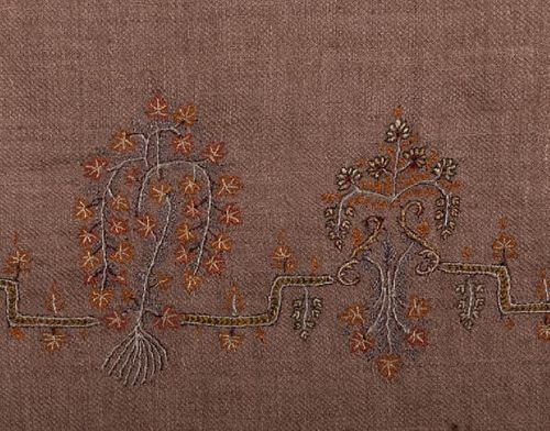EMBROIDERED PASHMINA SHAWL, KASHMIR, EARLY 19TH C