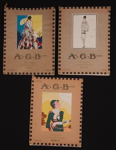THREE ISSUES AGB FASHION MAGAZINE, PARIS, 1927