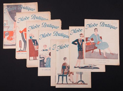 EIGHT "MODE PRATIQUE" FASHION MAGAZINES, FRANCE, 1926