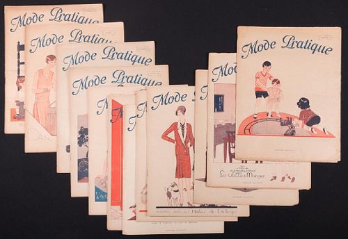 TWELVE "MODE PRATIQUE" FASHION MAGAZINES, FRANCE, 1928
