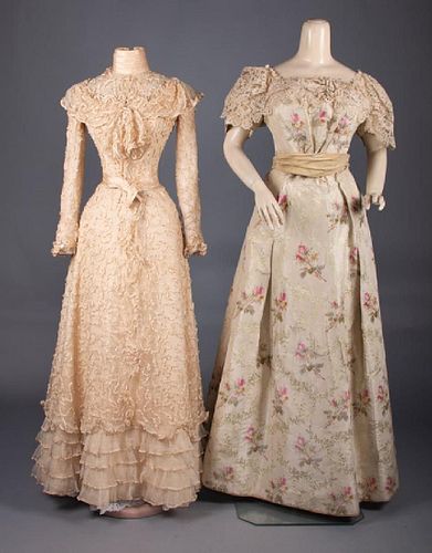 ONE TEA & ONE EVENING GOWN, 1890-1900