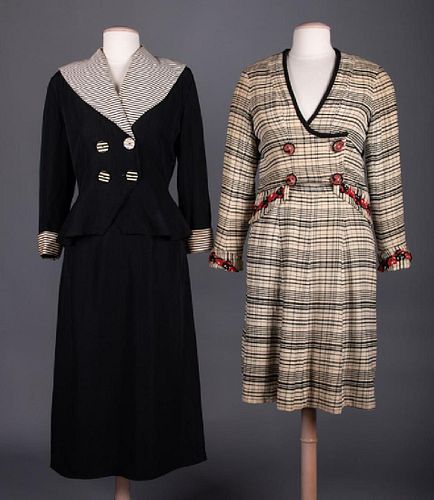 TWO LADIES DAY DRESSES, 1925-1935