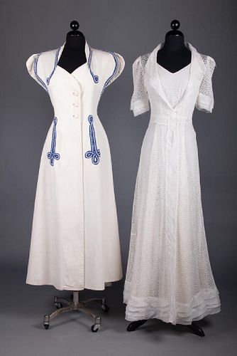 TWO WHITE DRESSES, 1930s