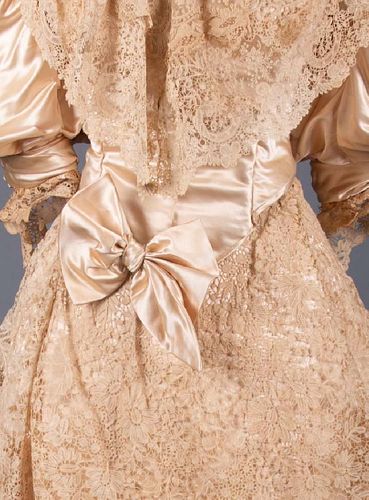 BRUSSELS LACE PANEL GOWN, 1895