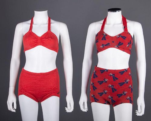 TWO LADIES TWO PIECE SWIMSUITS, 1935-45
