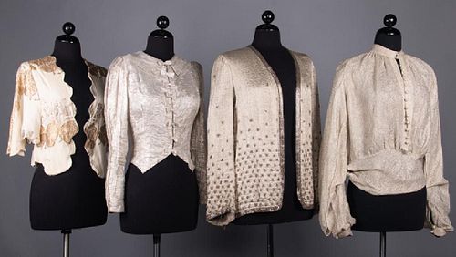 FOUR LAME EVENING TOPS, 1930-1940s