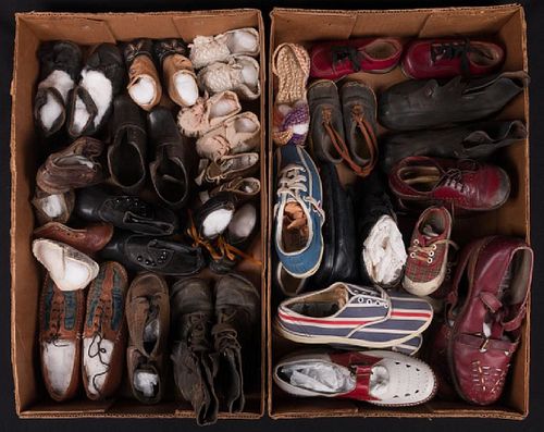TWO DOZEN PAIR OF CHILDRENS SHOES & SNEAKERS, 19th