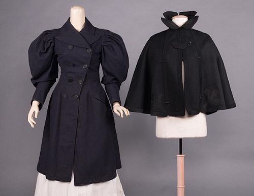 TWO LADIES WOOL OUTER GARMENTS, MID 1890s