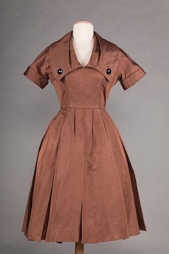 CHRISTIAN DIOR SILK PARTY DRESS, NEW YORK, 1950s