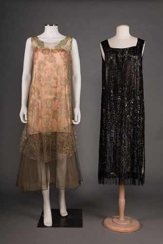 TWO SEQUINNED GOWNS, 1920s