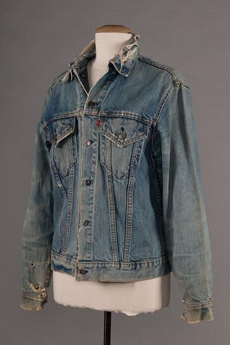 DISTRESSED & EMBROIDERED LEVI JACKET, 1960s
