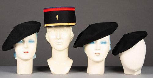 FOUR KATHARINE HEPBURN BLACK HATS